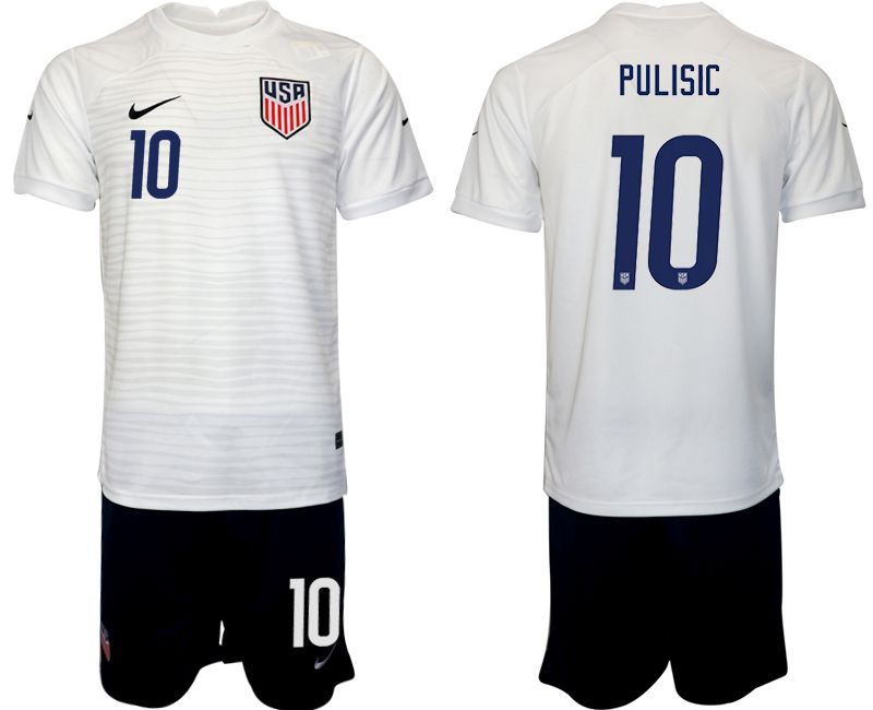 Men 2022 World Cup National Team United States home white #10 Soccer Jerseys->atlanta braves->MLB Jersey